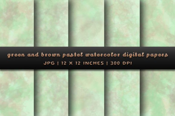Download Green and Brown Pastel Digital Papers - Premium Resources