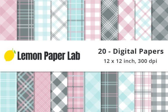 Download Pink, Mint and Gray Plaid Backgrounds - Plaid background Collection