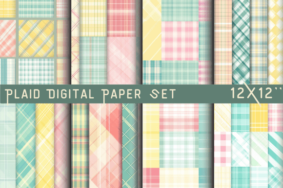 Download Plaid Digital Paper Set - Plaid digital paper Collection