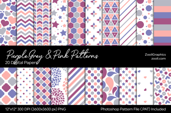 Download Purple, Grey and Pink Digital Papers - Pink digital papers Collection