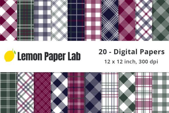 Download Dark Fall Plaid Digital Paper - Plaid digital paper Collection