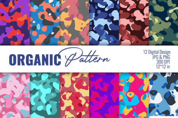 Download Colorful Digital Paper Organic Pattern - Premium Resources
