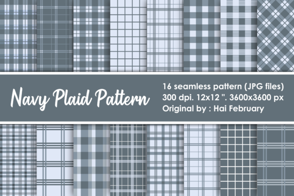 Download Navy Plaid Digital Paper Seamless - Plaid digital paper Collection