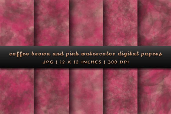 Download Coffee Brown and Pink Digital Papers - Premium Resources