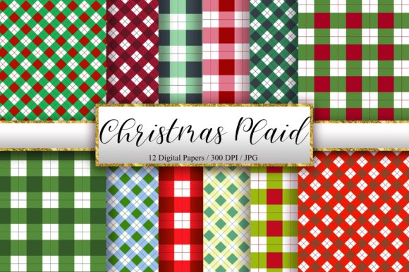 Download Christmas Plaid Background Digital Paper - Plaid background Collection