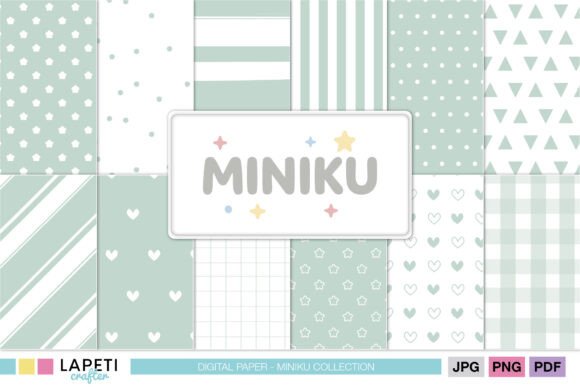Download Mint Pastel Digital Papers - Premium Resources