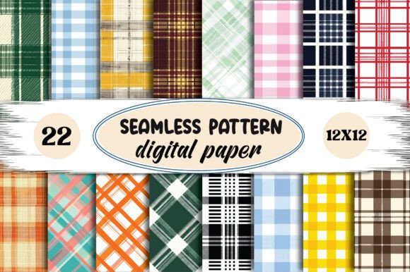 Download Seamless Plaid Digital Paper - Plaid digital paper Collection